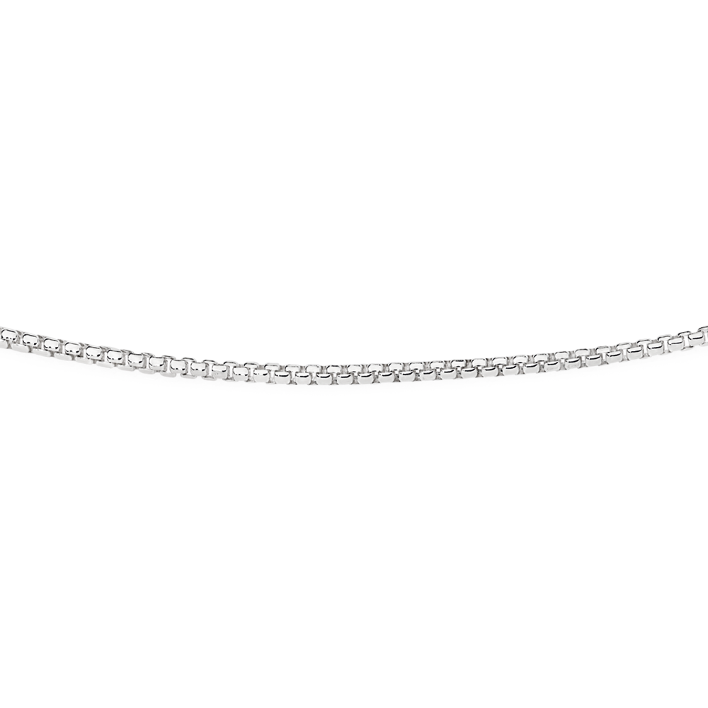 Silver 50cm Rounded Box Chain