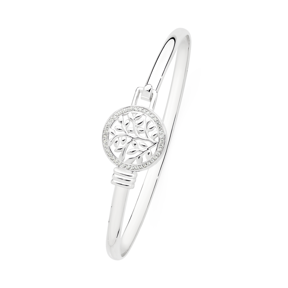 Silver Tree of Life Bangle