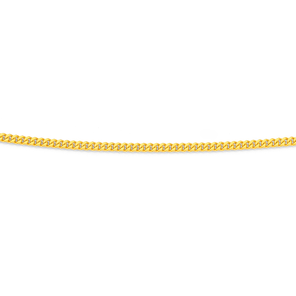 9ct Gold 55cm Solid Curb Chain