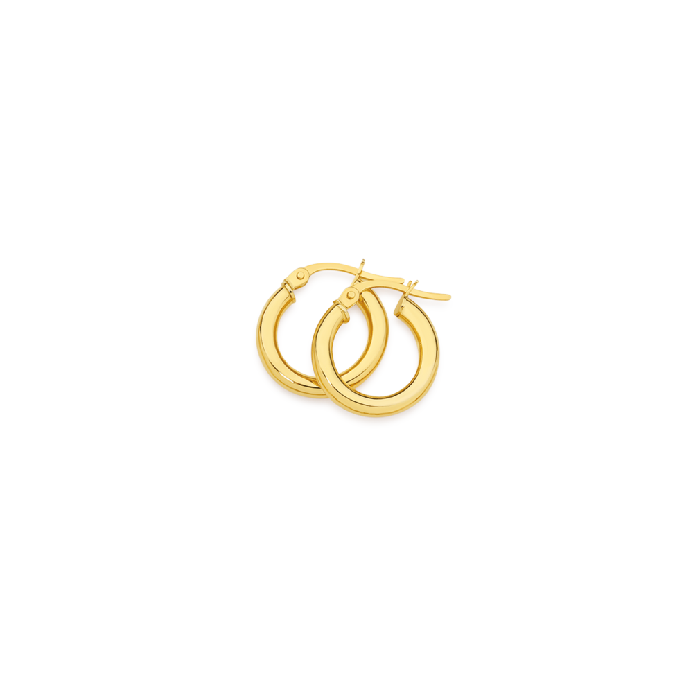 9ct 10mm Polished Hoops