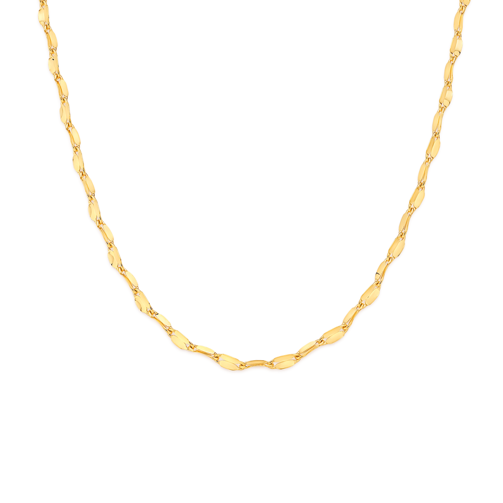 9ct 55cm Solid Mirror Link Chain