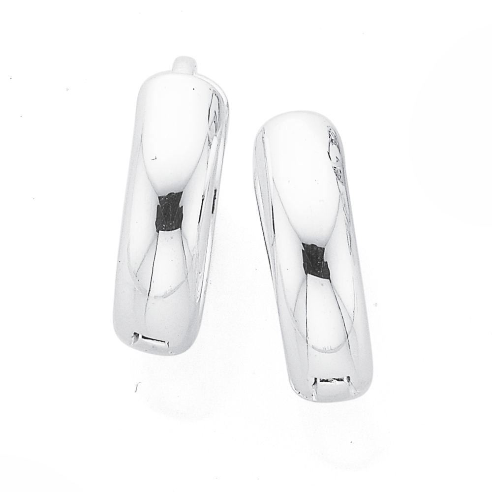 Silver 9mm Half Round Huggies