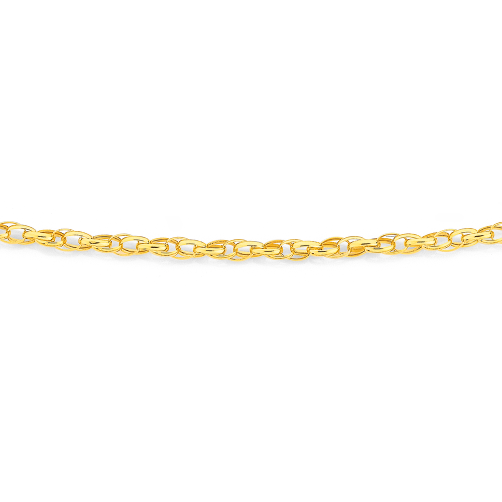 9ct Gold 45cm Hollow Double Belcher Chain