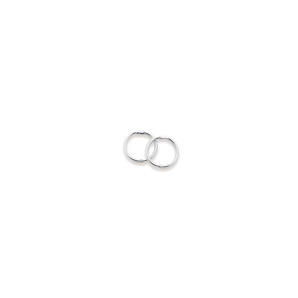 Sterling Silver 9mm Mini Polished Sleeper Earrings