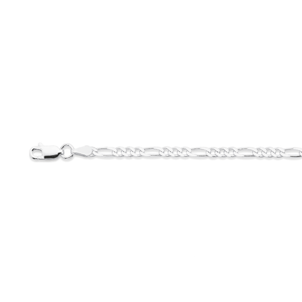 Silver 25cm Figaro 3+1 Anklet